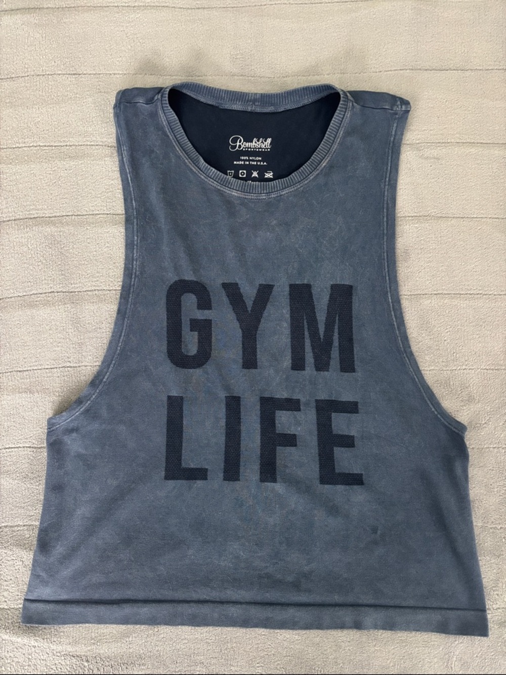 Bombshell Sportswear Navy Crew Neck Top